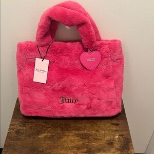 Juicy Couture Vibrant Pink Plush Tote